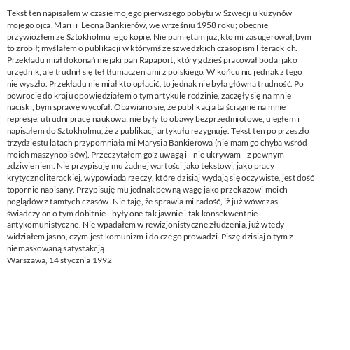 Komentarz z 1992 roku