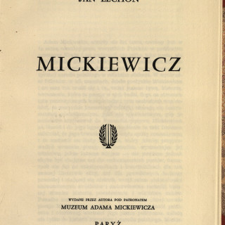 Mickiewicz (szkic Jana Lechonia)