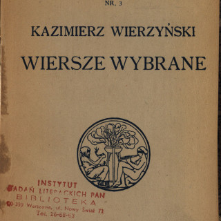 Wiersze wybrane (Kazimierza Wierzyńskiego)
