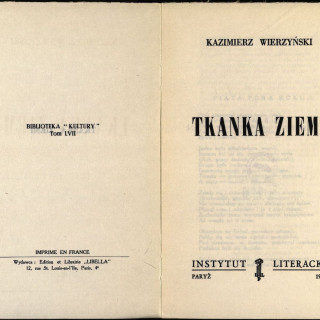 Wierzyński-Tkanka-ziemi-1960-02